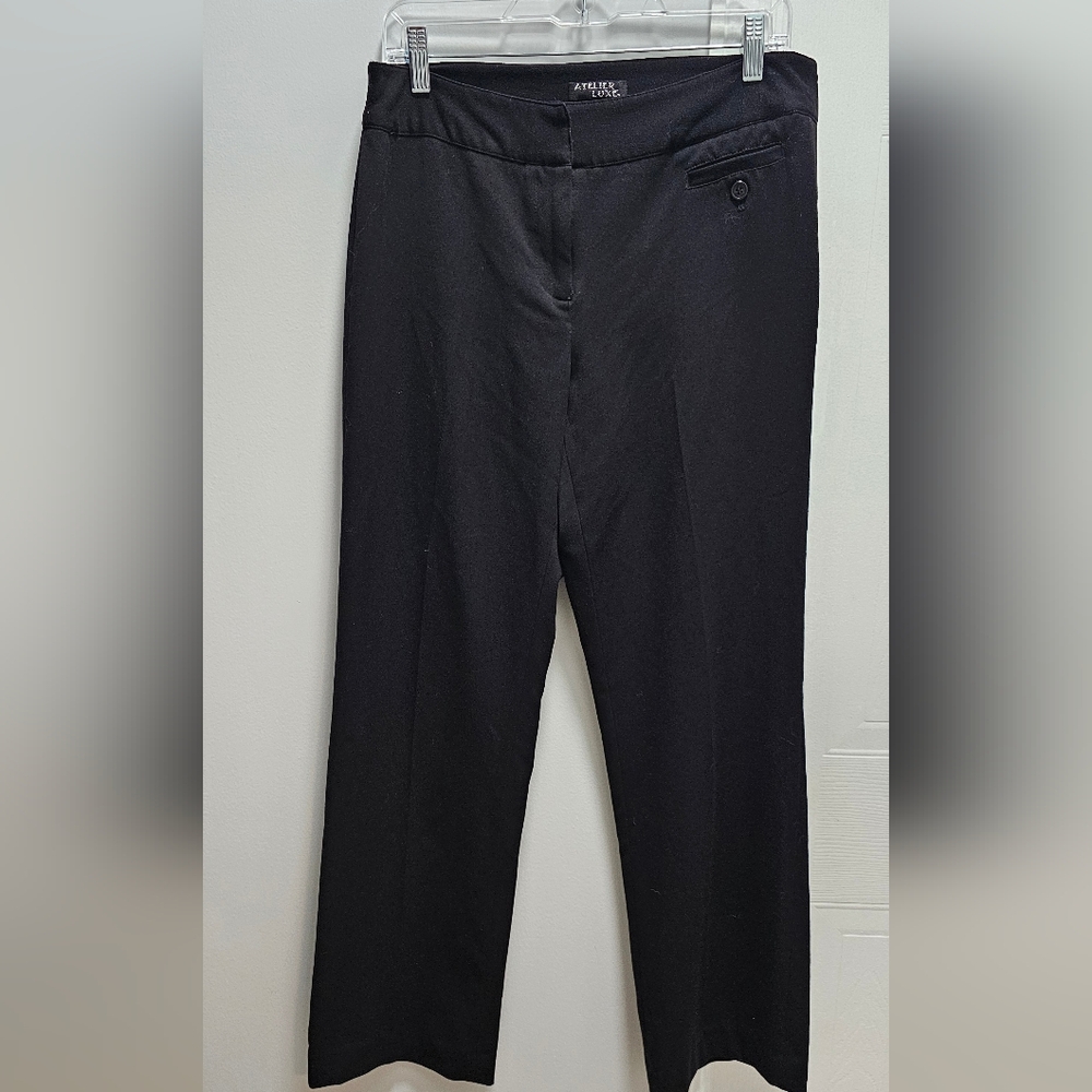 Atelier Luxe Black Bootcut Dress Pants Women’s 10 (Est.)  Classic Tailored Lined